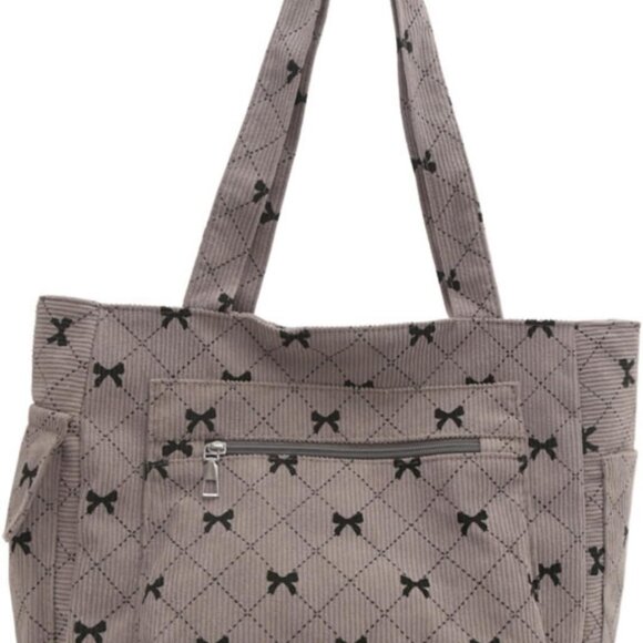 Cotton Tote Bag Women Large Shoulder Purse College Work Shopping Gift - Picture 1 of 8